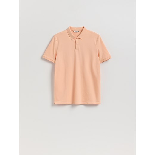 Reserved - Koszulka polo regular fit - bursztynowy ze sklepu Reserved w kategorii T-shirty męskie - zdjęcie 184848477