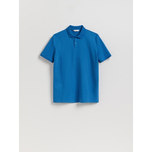 Reserved - Koszulka polo regular fit - niebieski ze sklepu Reserved w kategorii T-shirty męskie - zdjęcie 184848479