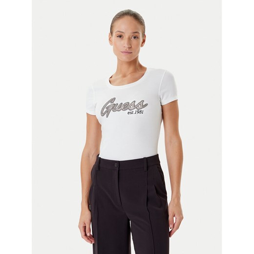 Guess T-Shirt W5YI16 J1314 Biały Regular Fit ze sklepu MODIVO w kategorii Bluzki damskie - zdjęcie 184848847