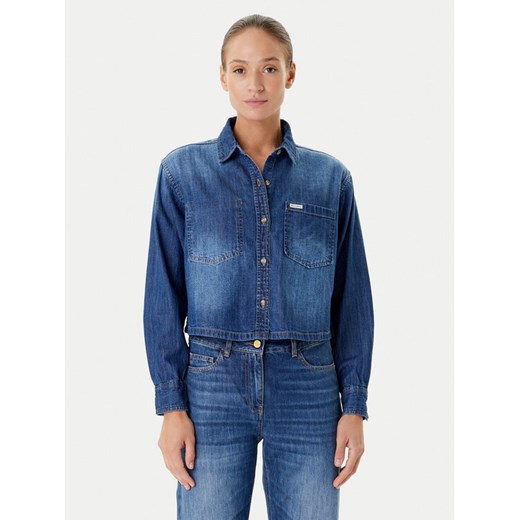 Guess Jeans Koszula jeansowa W5YH0D D5M8A Granatowy Regular Fit ze sklepu MODIVO w kategorii Koszule damskie - zdjęcie 184848858