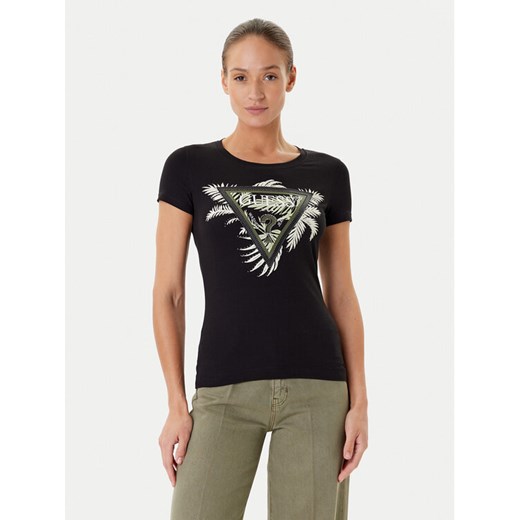 Guess T-Shirt W5YI13 J1314 Czarny Regular Fit ze sklepu MODIVO w kategorii Bluzki damskie - zdjęcie 184848936