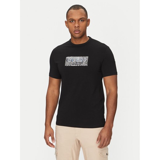 Guess T-Shirt M5GI19 J1314 Czarny Regular Fit ze sklepu MODIVO w kategorii T-shirty męskie - zdjęcie 184848945