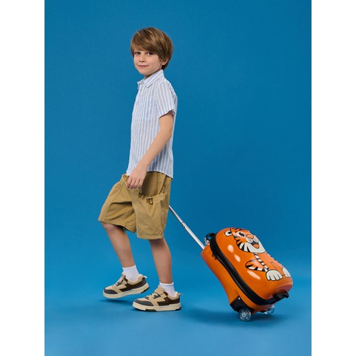 Sinsay - Walizka na kółkach Tygrys - pomarańczowy Sinsay One Size Sinsay