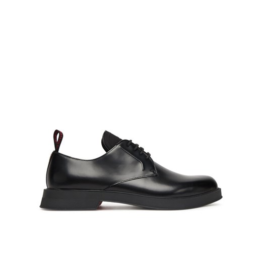 Półbuty HUGO Lenner Derb Lthf 50548550 Czarny ze sklepu eobuwie.pl w kategorii Buty eleganckie męskie - zdjęcie 184850926