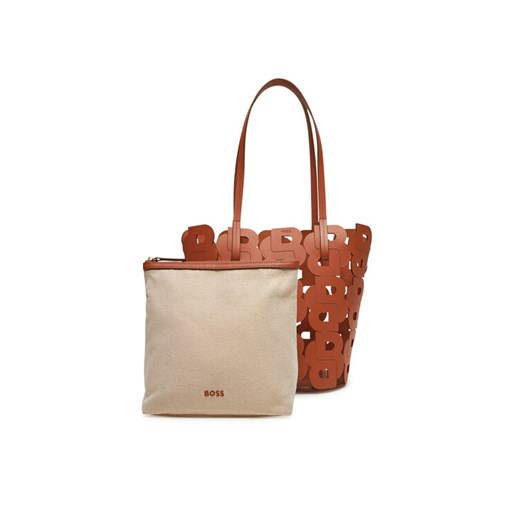 Torebka BOSS Lindah 50541981 Brązowy ze sklepu eobuwie.pl w kategorii Torby Shopper bag - zdjęcie 184850987