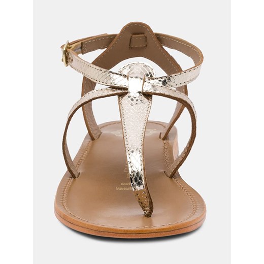 Les BAGATELLES Skórzane japonki &quot;Bulnes&quot; w kolorze złotym Les Bagatelles 37 okazja Limango Polska