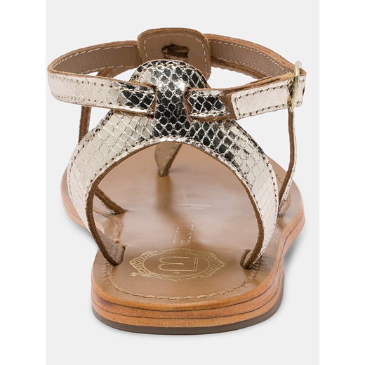 Les BAGATELLES Skórzane japonki &quot;Bulnes&quot; w kolorze złotym Les Bagatelles 40 promocyjna cena Limango Polska