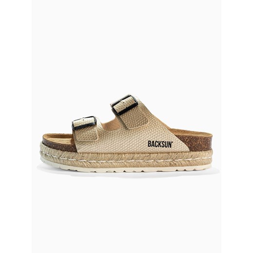 BACKSUN Klapki &quot;Gwana&quot; w kolorze złotym 40 okazja Limango Polska