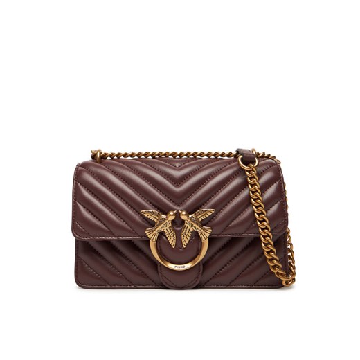 PINKO Torebka Love One Mini Dc AI 25-26 PLTT 100074 A0GK Bordowy ze sklepu MODIVO w kategorii Kopertówki - zdjęcie 184852846