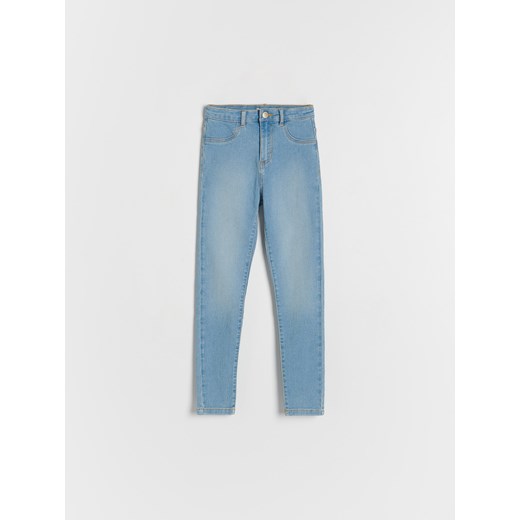 Reserved - Jeansy skinny high waist - niebieski Reserved 140 (9 lat) okazja Reserved