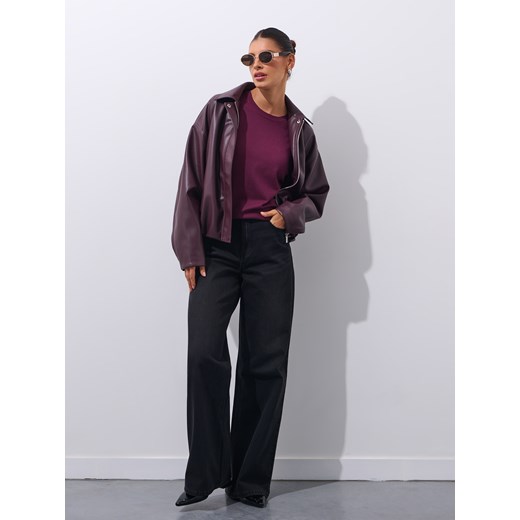 Mohito - Burgundowy sweter z wiskozą - kasztanowy Mohito XL Mohito