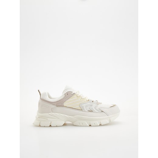 Reserved - Sportowe sneakersy - kremowy ze sklepu Reserved w kategorii Buty sportowe męskie - zdjęcie 184854858