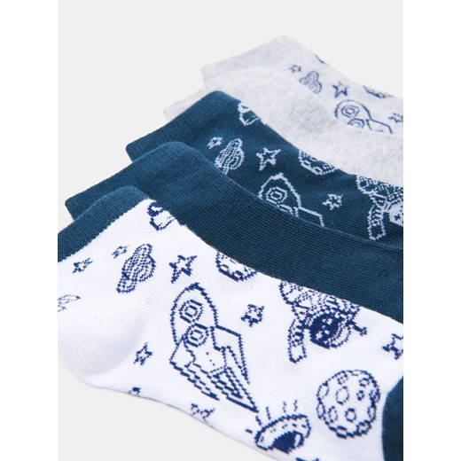 Sinsay - Skarpetki stopki z motywem kosmicznym 5 pack - wielobarwny Sinsay 27/30 Sinsay