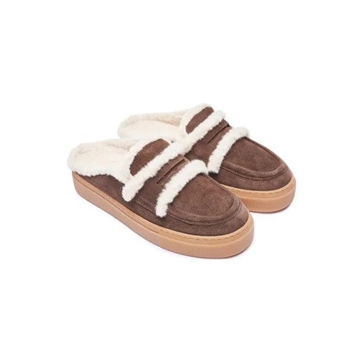 INUIKII Skórzane mule | shearling Inuikii 41 Gomez Fashion Store