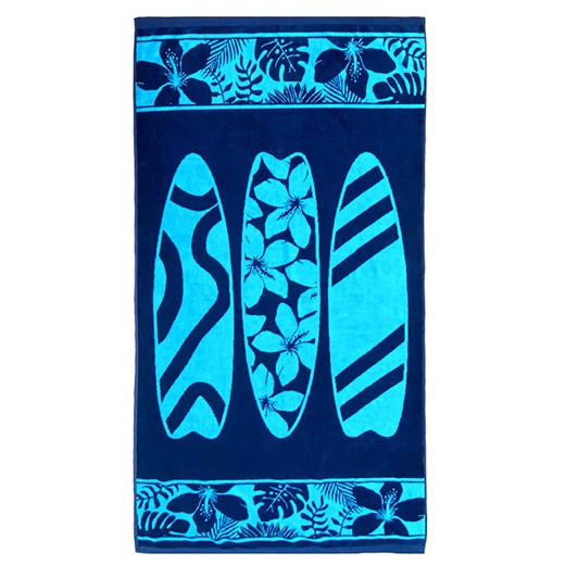 Le Comptoir de la Plage Ręcznik plażowy &quot;Cayo&quot; w kolorze granatowo-turkusowym - 170 x 90 cm ze sklepu Limango Polska w kategorii Ręczniki - zdjęcie 184857317