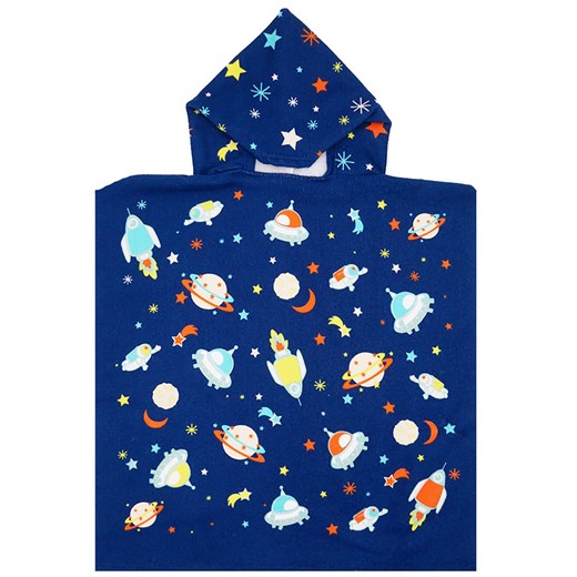 Le Comptoir de la Plage Ponczo kąpielowe &quot;Galaxy&quot; w kolorze granatowym ze wzorem - 60 x 60 cm ze sklepu Limango Polska w kategorii Ręczniki dla dzieci - zdjęcie 184857339