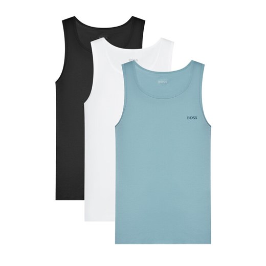 BOSS Komplet 3 tank topów 50542132 Kolorowy Regular Fit ze sklepu MODIVO w kategorii T-shirty męskie - zdjęcie 184857926
