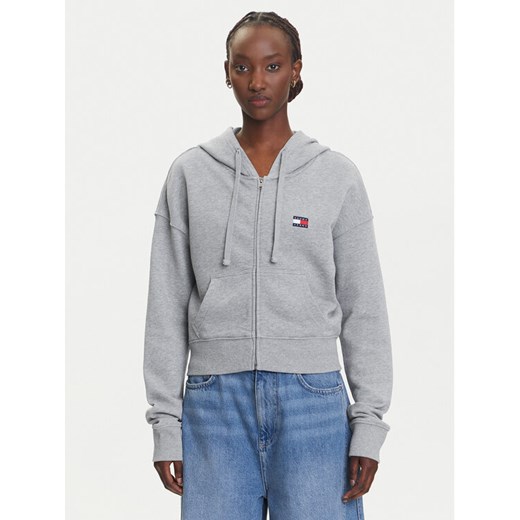 Tommy Jeans Bluza DW0DW21147 Szary Boxy Fit ze sklepu MODIVO w kategorii Bluzy damskie - zdjęcie 184858047