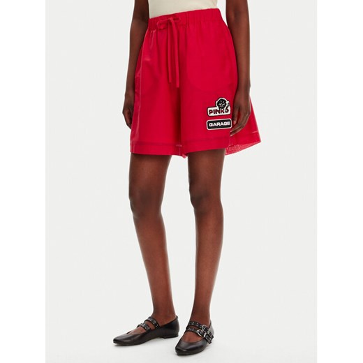 PINKO Szorty materiałowe Lewis 105243 A2M7 Czerwony Regular Fit ze sklepu MODIVO w kategorii Szorty - zdjęcie 184858085