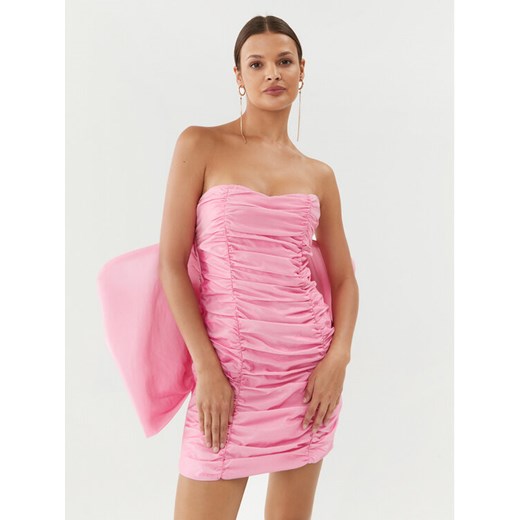 ROTATE Sukienka koktajlowa Sheer 111180465 Różowy Slim Fit ze sklepu MODIVO w kategorii Sukienki - zdjęcie 184858116