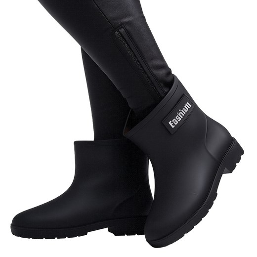 Czarne krótkie kalosze damskie gumiaki /F8-1 13930 T245/ ze sklepu Pantofelek24.pl w kategorii Kalosze damskie - zdjęcie 184858995