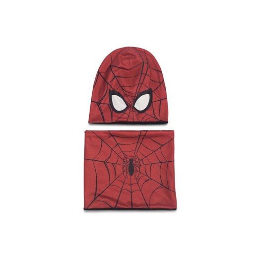 Komplet czapka i komin Spiderman Ultimate SPIDER-MAN ACCCS_AW23-70SPRMV Czerwony ze sklepu eobuwie.pl w kategorii Czapki dziecięce - zdjęcie 184859828