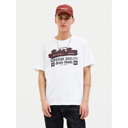 Jack&Jones T-Shirt Logo 12279535 Biały Standard Fit ze sklepu MODIVO w kategorii T-shirty męskie - zdjęcie 184860427