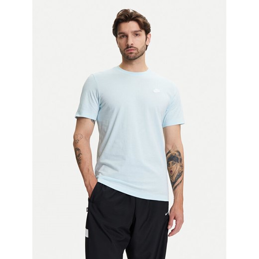 Nike T-Shirt Sportswear Club AR4997 Błękitny Regular Fit ze sklepu MODIVO w kategorii T-shirty męskie - zdjęcie 184860479
