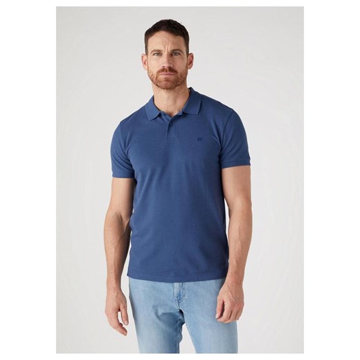 WRANGLER POLOSHIRT MĘSKIE POLO KOSZULKA Z KOŁNIERZYKIEM DARK DENIM W7X7K4XTG ze sklepu YouNeedit.pl w kategorii T-shirty męskie - zdjęcie 184862525