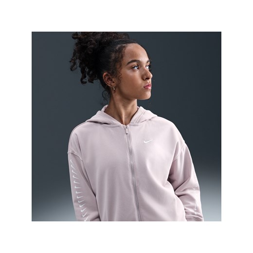 Dziewczęca dzianinowa bluza z kapturem Dri-FIT Nike Sportswear - Fiolet ze sklepu Nike poland w kategorii Bluzy damskie - zdjęcie 184862907