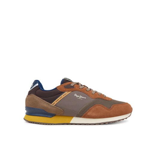 Sneakersy Pepe Jeans London Brick PMS400011 Brązowy ze sklepu eobuwie.pl w kategorii Buty sportowe męskie - zdjęcie 184863768