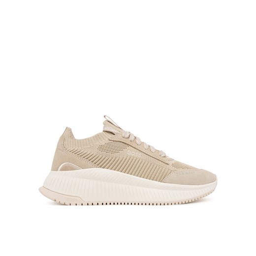 BOSS Sneakersy TTNMEVO 50536413 Beżowy ze sklepu MODIVO w kategorii Buty sportowe damskie - zdjęcie 184866767