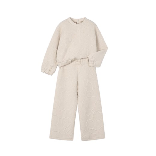 Mayoral Dres 4896 Beżowy Regular Fit ze sklepu MODIVO w kategorii Komplety dziewczęce - zdjęcie 184866938