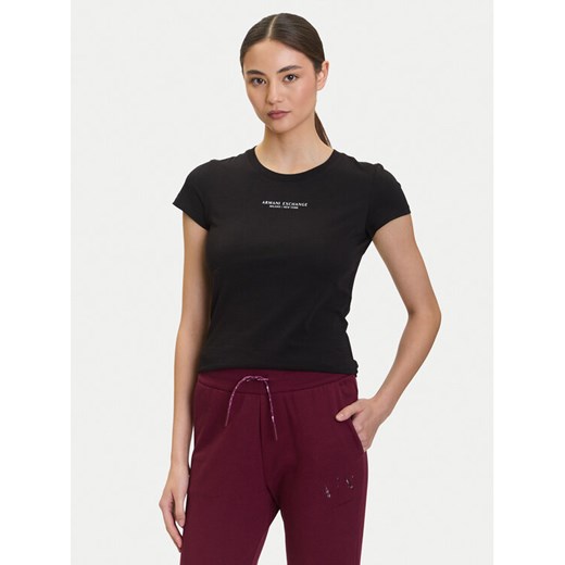 Armani Exchange T-Shirt XW001455 AF10356 UC001 Czarny Slim Fit ze sklepu MODIVO w kategorii Bluzki damskie - zdjęcie 184866966