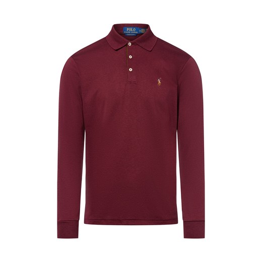 Polo Ralph Lauren Męska koszulka polo z długim rękawem Mężczyźni Bawełna bordowy jednolity ze sklepu vangraaf w kategorii T-shirty męskie - zdjęcie 184868387