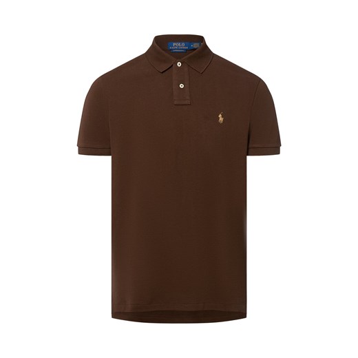 Polo Ralph Lauren Męska koszulka polo Mężczyźni Bawełna czekoladowy jednolity ze sklepu vangraaf w kategorii T-shirty męskie - zdjęcie 184868388