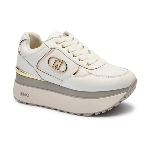 Liu Jo Skórzane sneakersy MAXI WONDER PLUS 01 ze sklepu Gomez Fashion Store w kategorii Buty sportowe damskie - zdjęcie 184868449