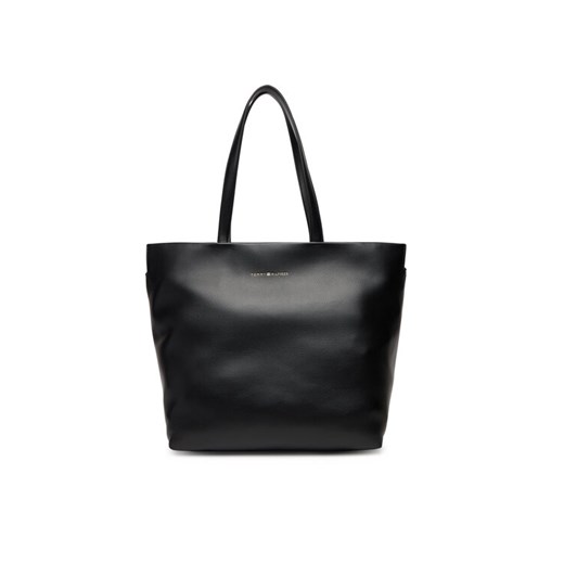 Tommy Hilfiger Torebka Th Logotape Tote AW0AW17693 Czarny ze sklepu MODIVO w kategorii Torby Shopper bag - zdjęcie 184869527