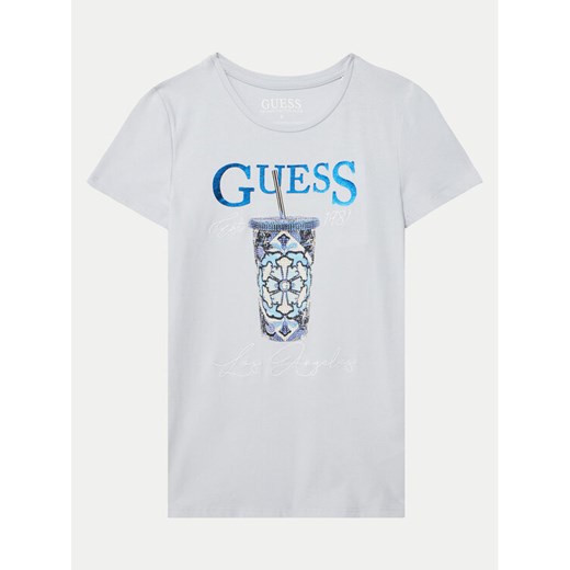 Guess T-Shirt J5GI08 K6YW4 Błękitny Regular Fit ze sklepu MODIVO w kategorii T-shirty chłopięce - zdjęcie 184869528