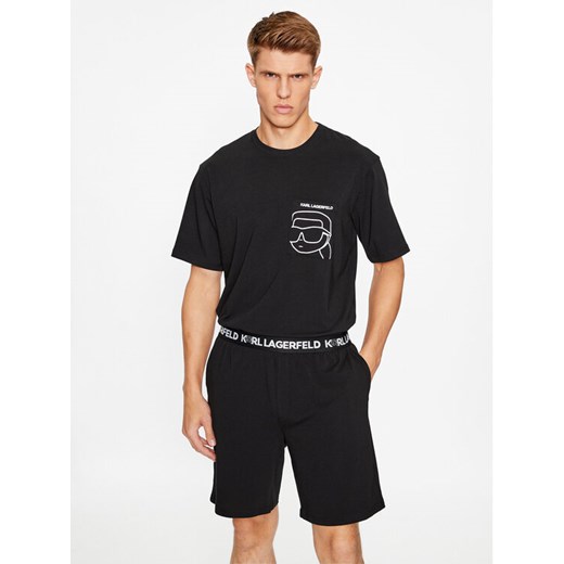 KARL LAGERFELD Piżama Ikonik 2.0 Pkt Short Pj Set 230M2106 Czarny Regular Fit Karl Lagerfeld L MODIVO