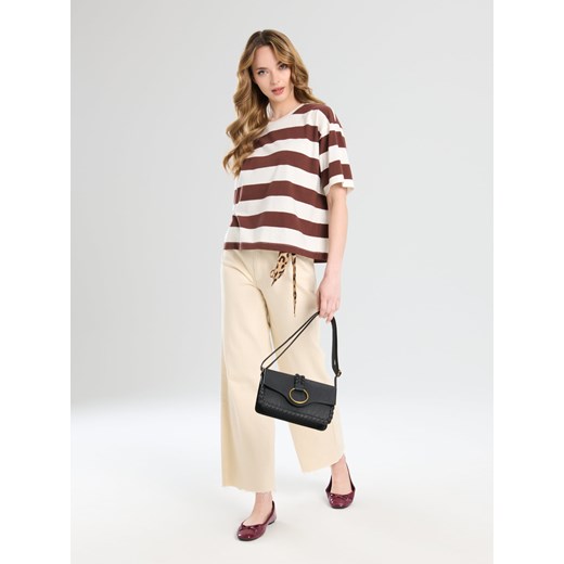 Sinsay - Koszulka boxy w paski - wielobarwny Sinsay M Sinsay