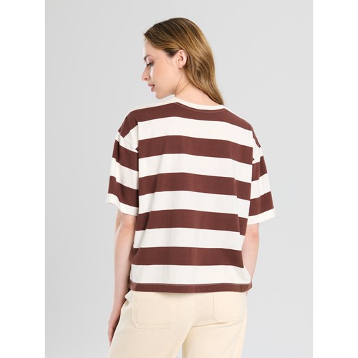 Sinsay - Koszulka boxy w paski - wielobarwny Sinsay S Sinsay