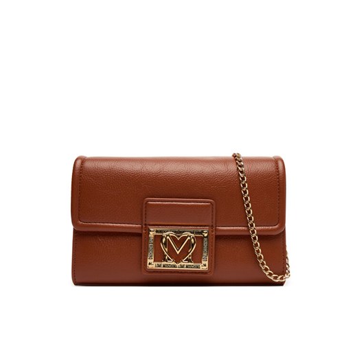 Torebka LOVE MOSCHINO JC4093PP1NLI0312 Brązowy ze sklepu eobuwie.pl w kategorii Kopertówki - zdjęcie 184871339