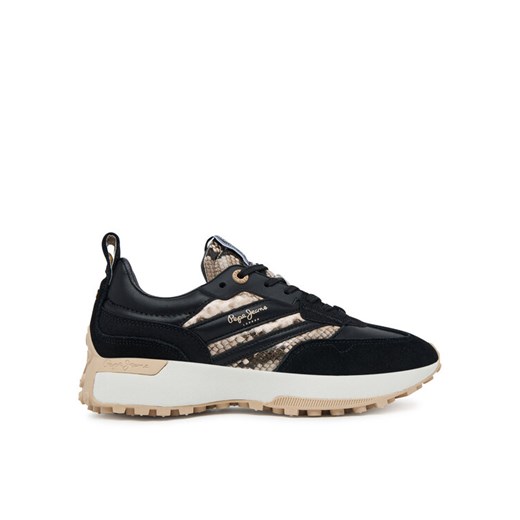 Sneakersy Pepe Jeans Lucky Fenix PLS600019 Czarny ze sklepu eobuwie.pl w kategorii Buty sportowe damskie - zdjęcie 184871416