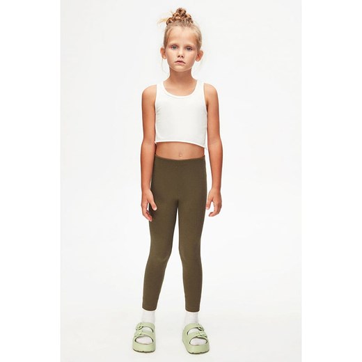 lovetti Legginsy w kolorze khaki Lovetti 122 wyprzedaż Limango Polska