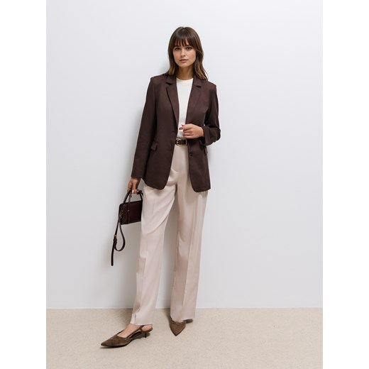 Mohito - Ciemnobrązowa marynarka - brązowy Mohito 36 Mohito