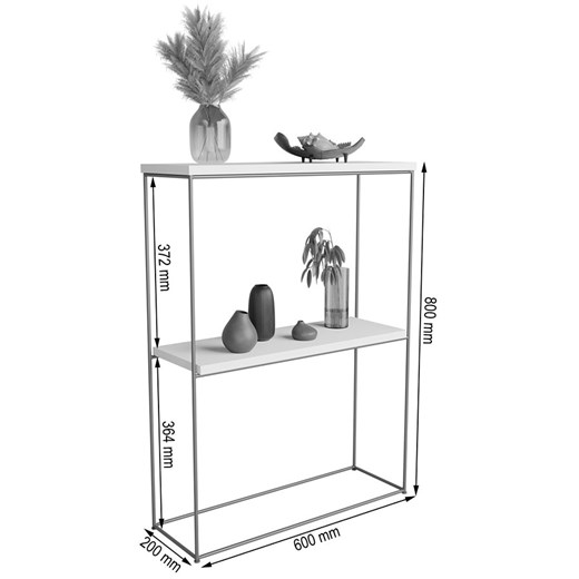 Minimalistyczna konsola dąb lancelot + czarny - Blox 4X Elior One Size Edinos.pl