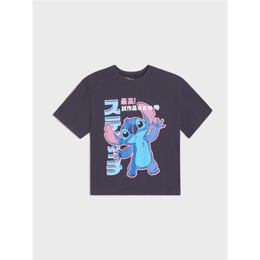 Sinsay - Koszulka Stitch - szary Sinsay 140 (9-10 l) Sinsay