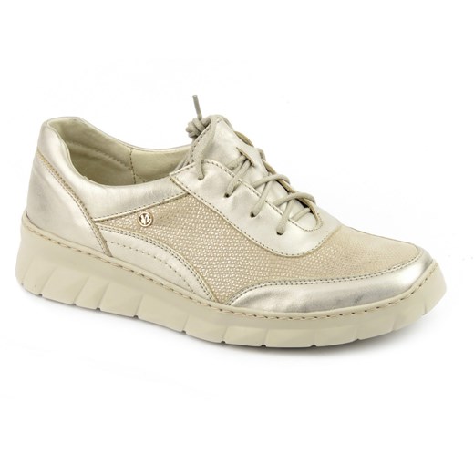Wygodne sneakersy damskie - Helios Komfort 360, złote ze sklepu ulubioneobuwie w kategorii Półbuty damskie - zdjęcie 184876605