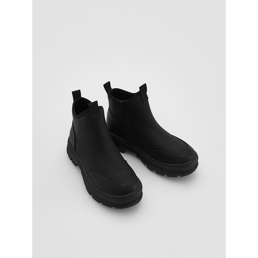 Reserved - Botki na zamek - czarny Reserved 32 Reserved